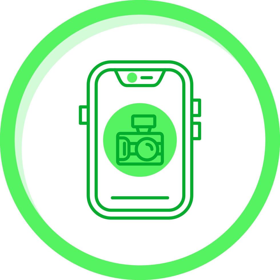 Camera Green mix Icon vector