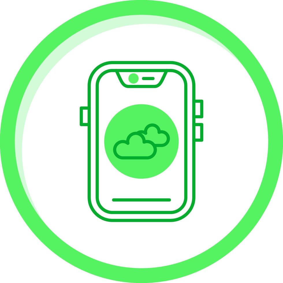 Cloud Green mix Icon vector