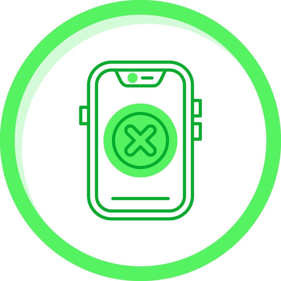 Cancel Green mix Icon vector