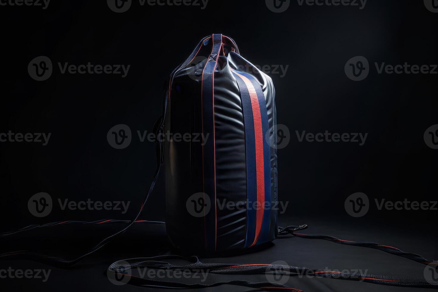 AI generated Punching boxing bag. Generate AI photo