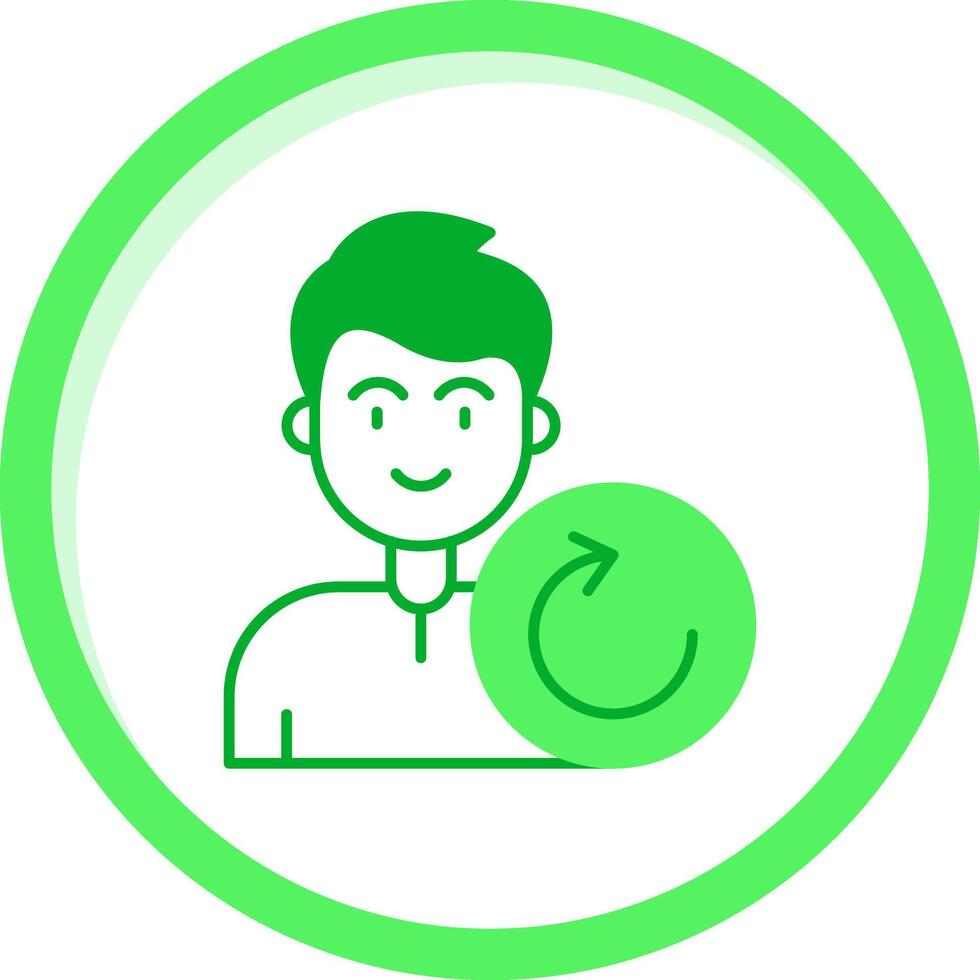 Reload Green mix Icon vector