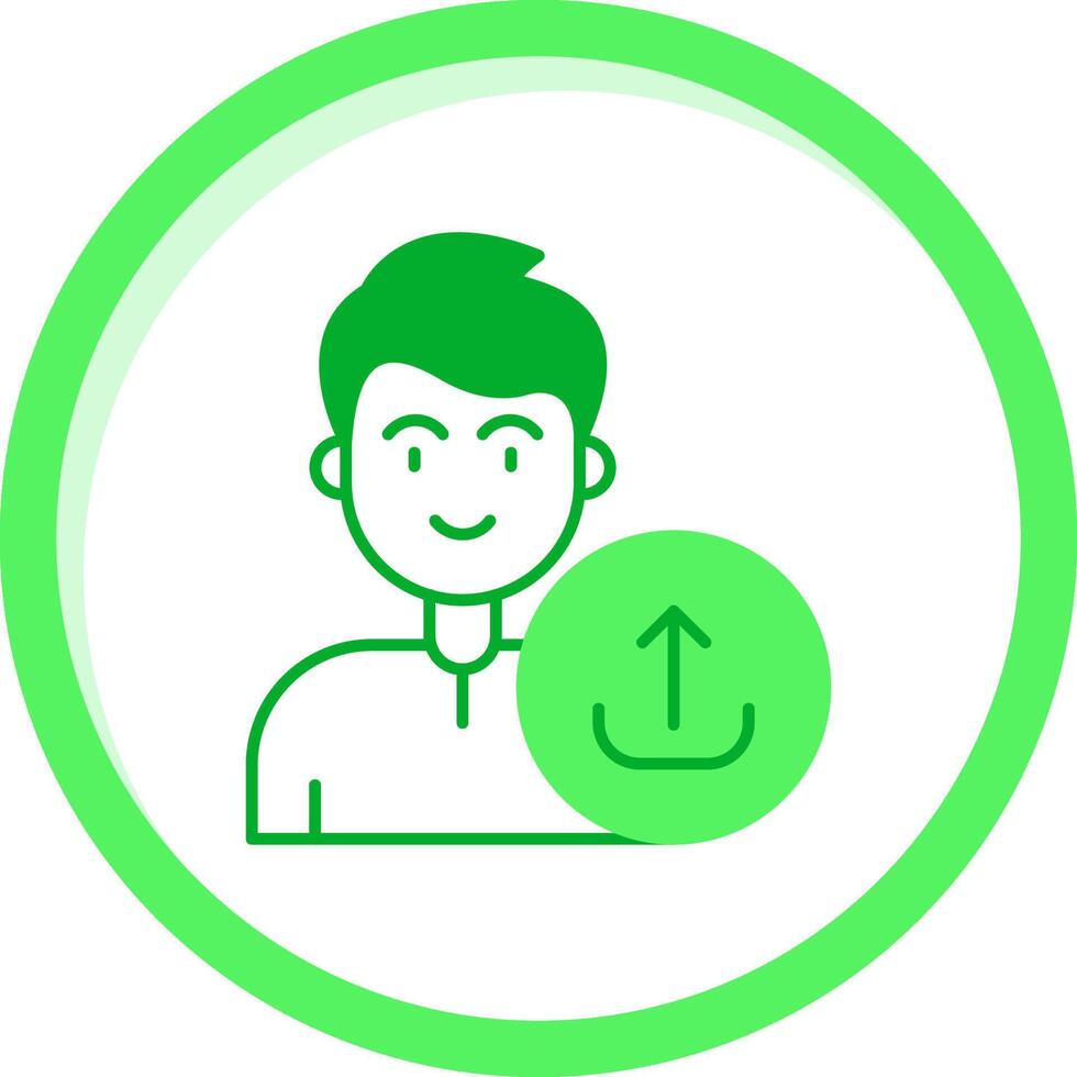 Upload Green mix Icon vector