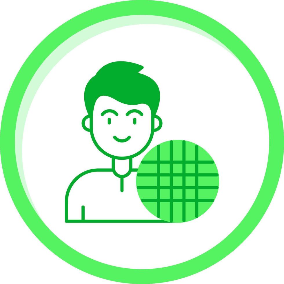 Grid Green mix Icon vector