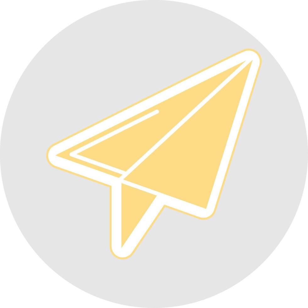 Paper Plane Glyph Multicolor Sticker Icon vector