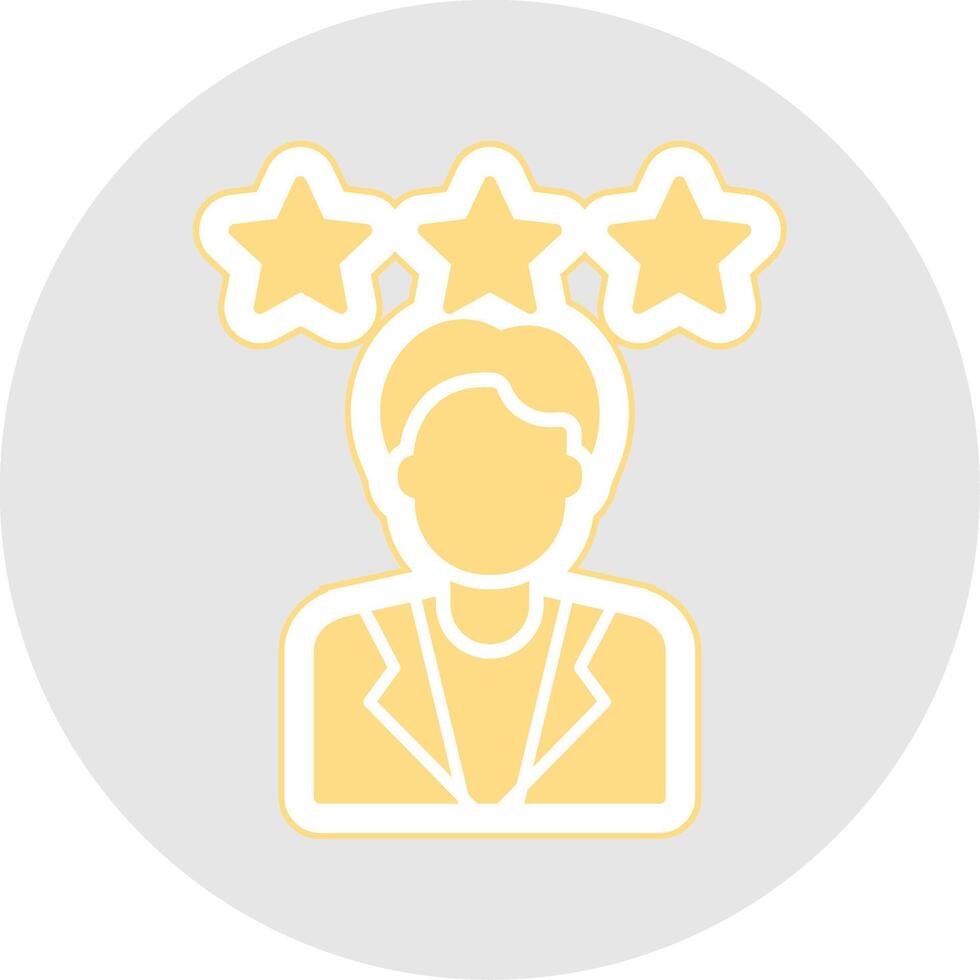 Rating Glyph Multicolor Sticker Icon vector