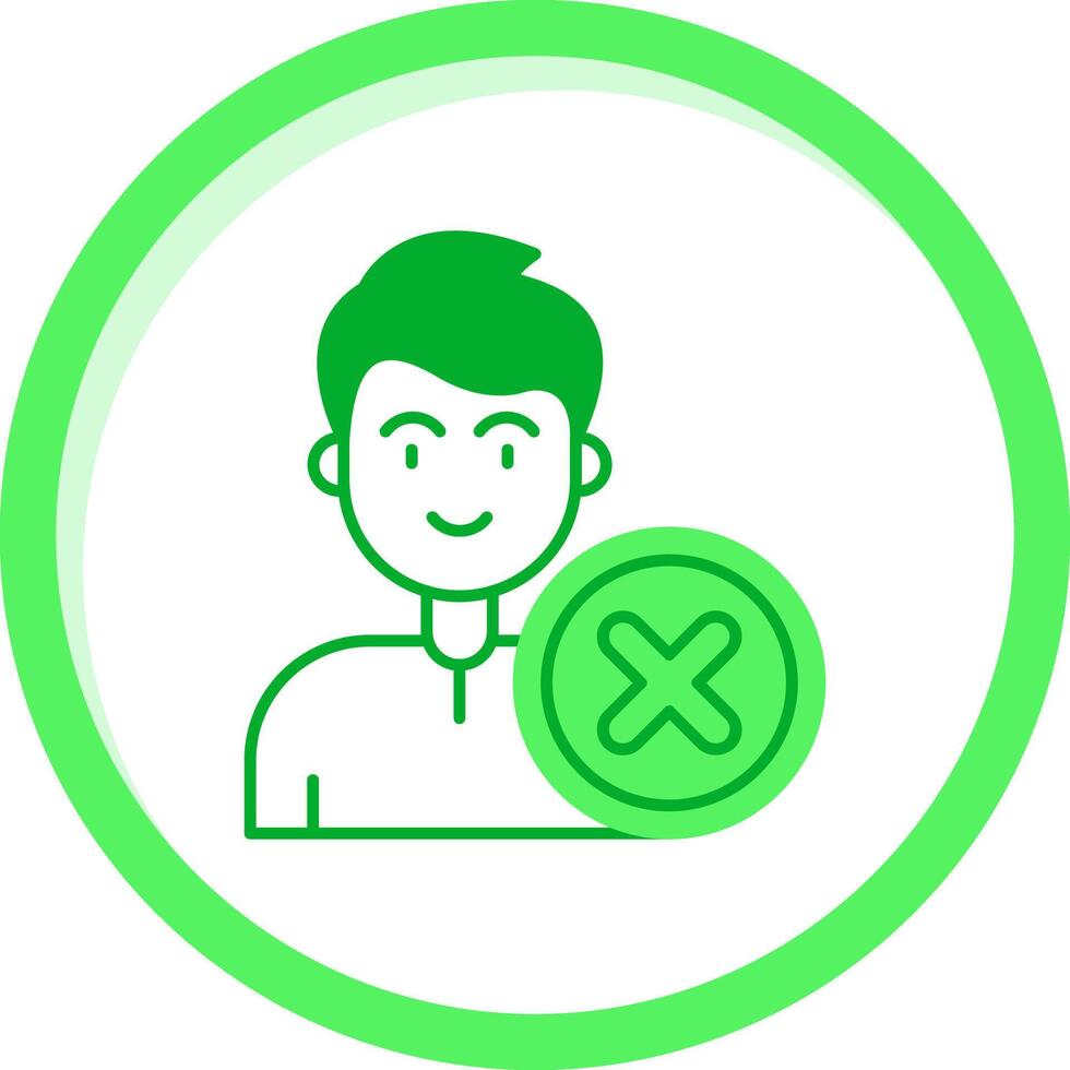 Cancel Green mix Icon vector