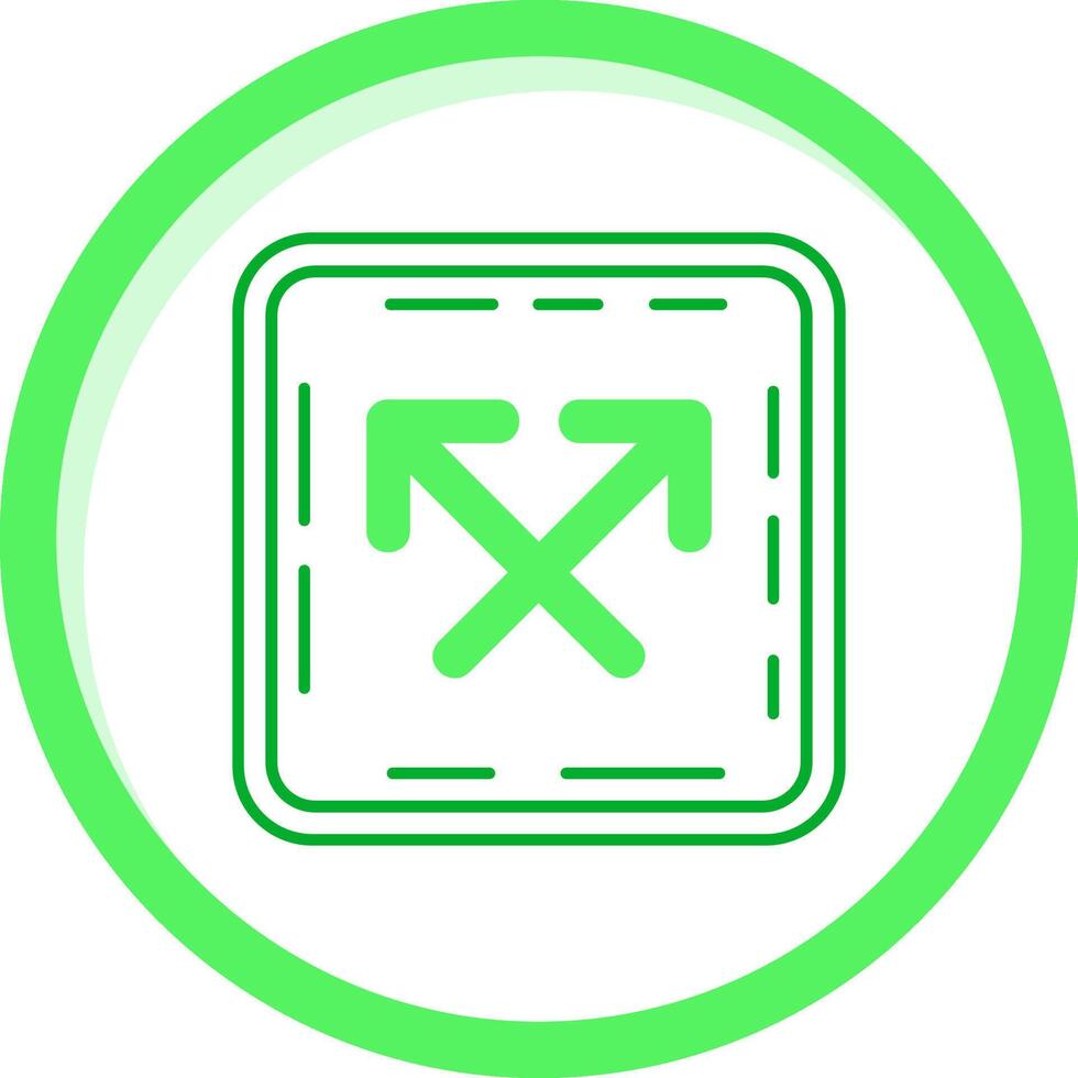 Intersect Green mix Icon vector