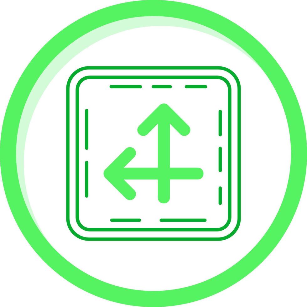Intersect Green mix Icon vector