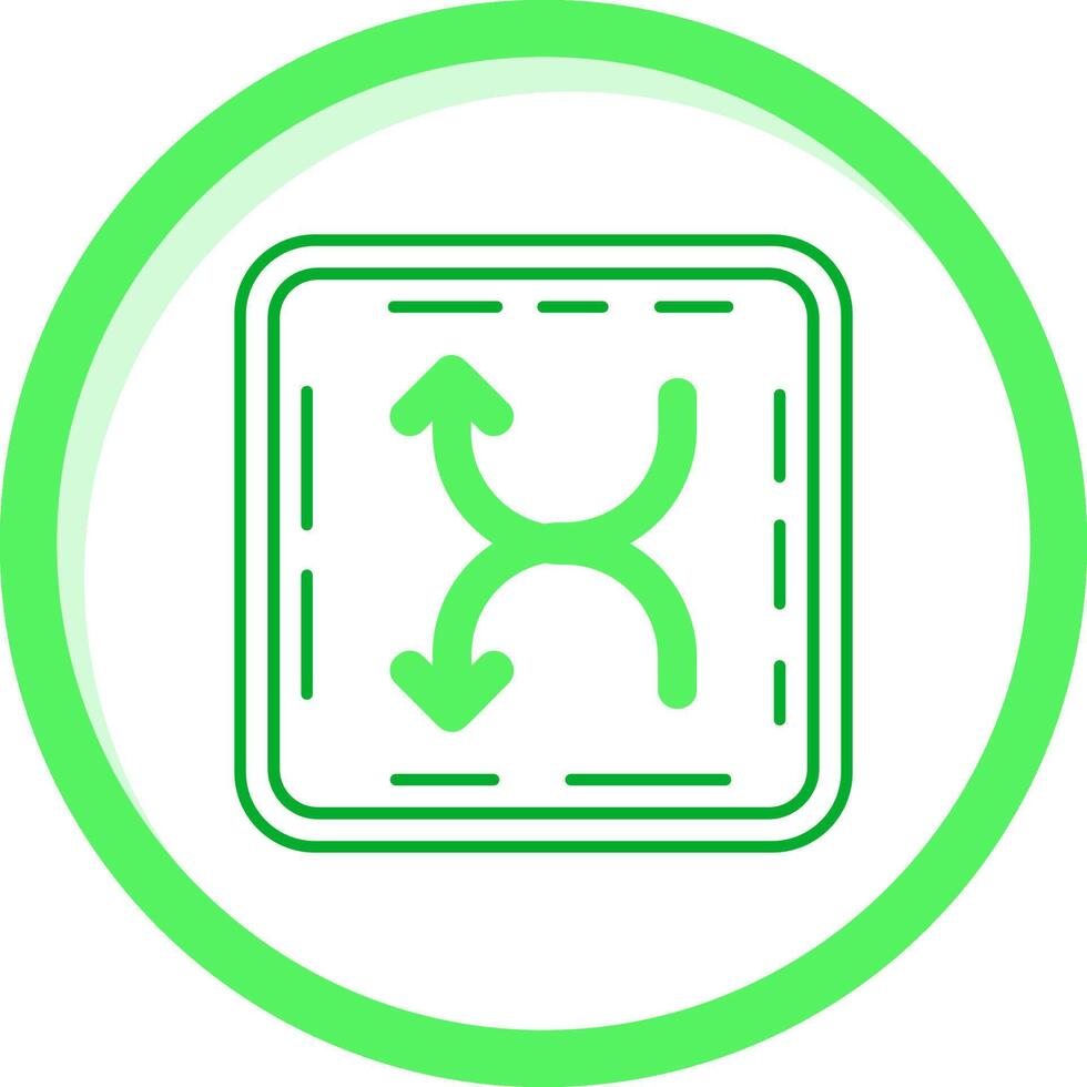 Shuffle Green mix Icon vector