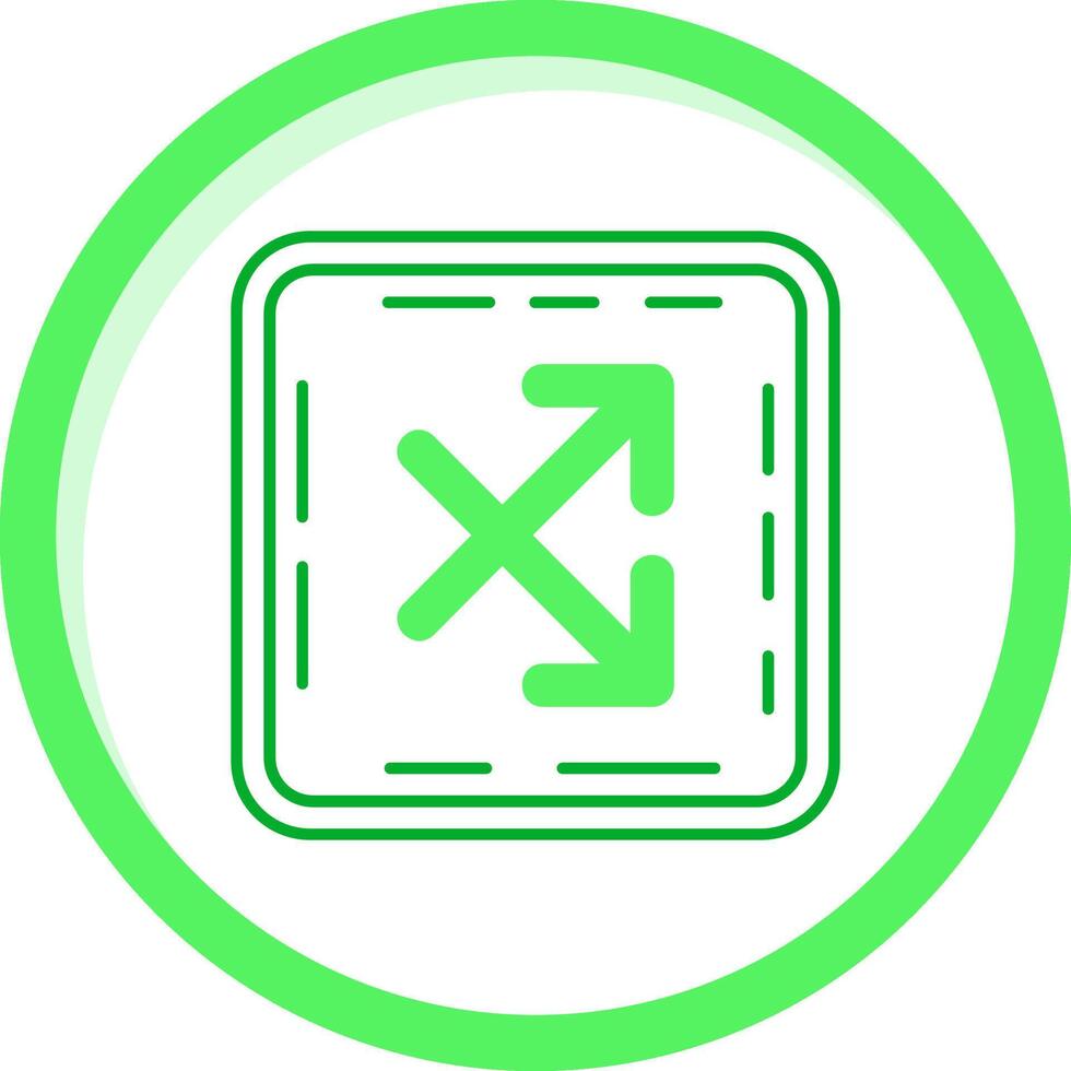 Intersect Green mix Icon vector