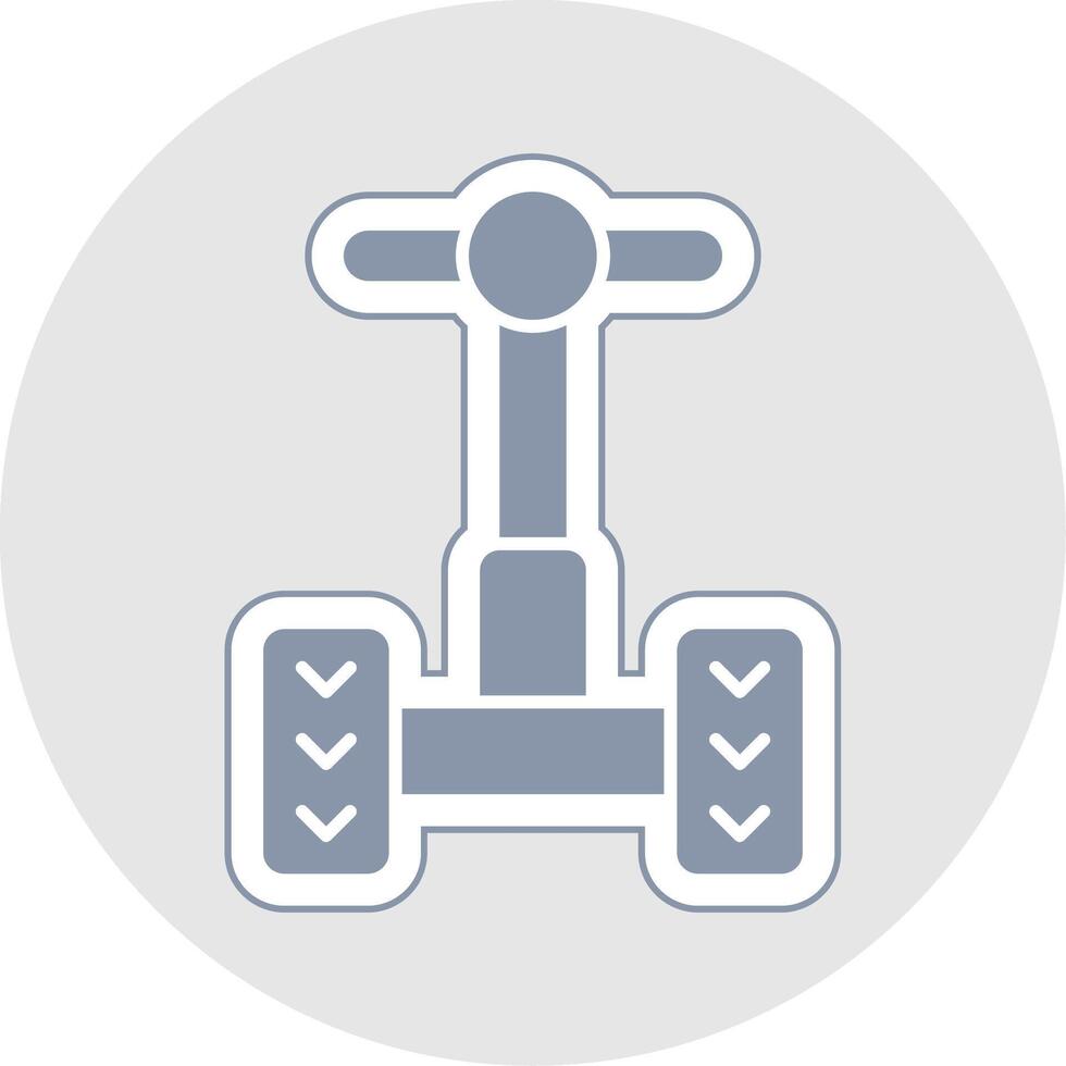 Segway Glyph Multicolor Sticker Icon vector