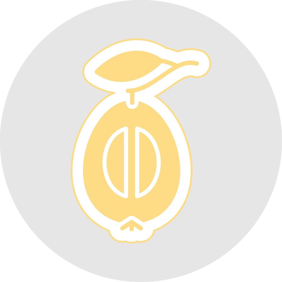 Loquat Glyph Multicolor Sticker Icon vector