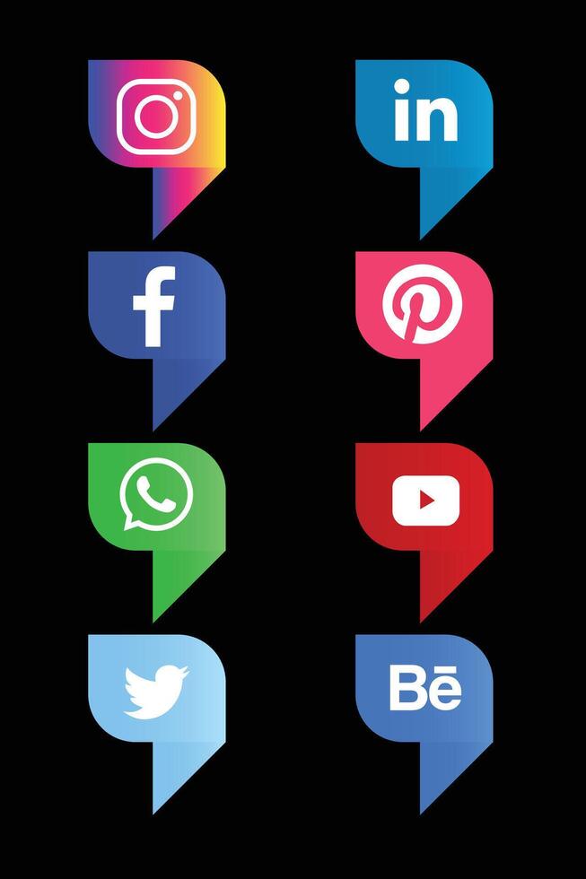 vector collection of social media icons