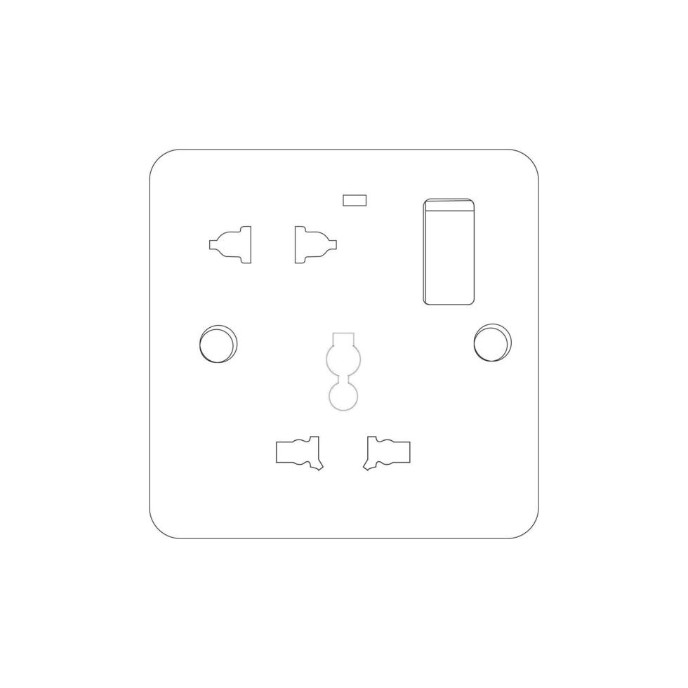 vector illustration of an electrical power switch