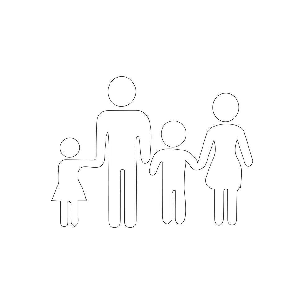 vector ilustración de un familia icono