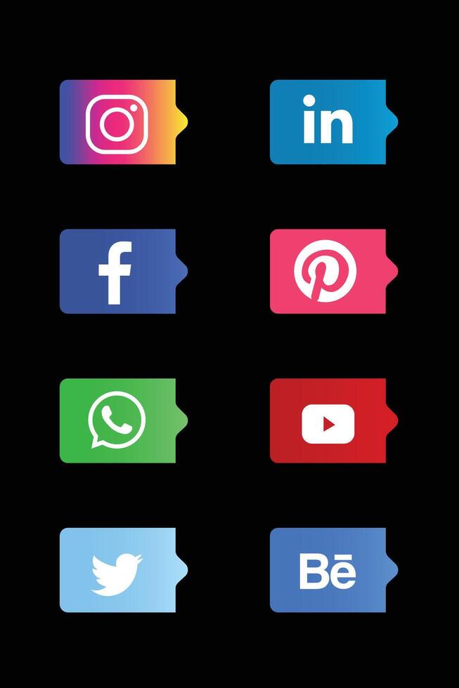 vector collection of social media icons