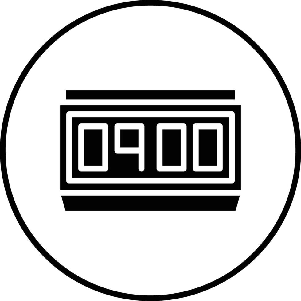 Digital Clock Vector Icon