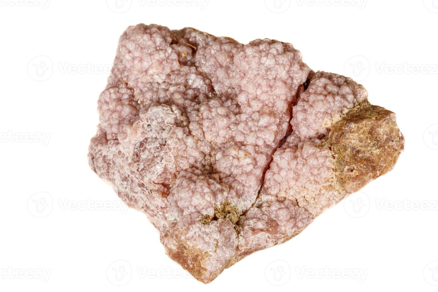 Macro stone cobalt calcite mineral on white background photo