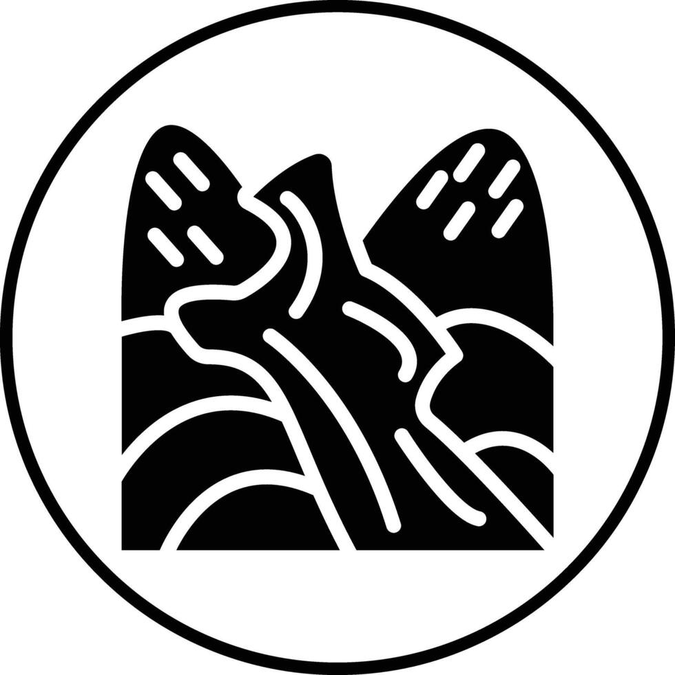 River Landscape Vector Icon