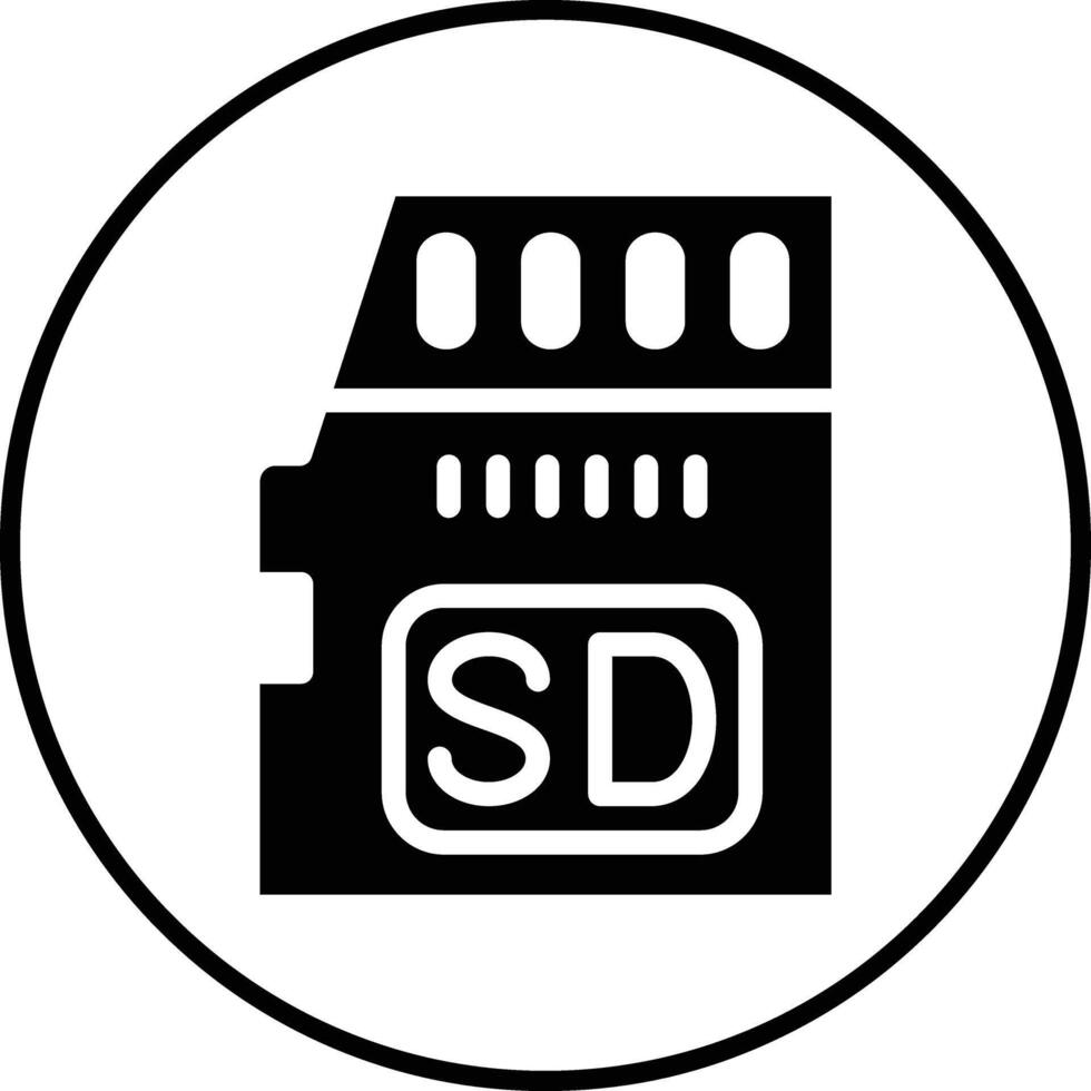 icono de vector de tarjeta sd