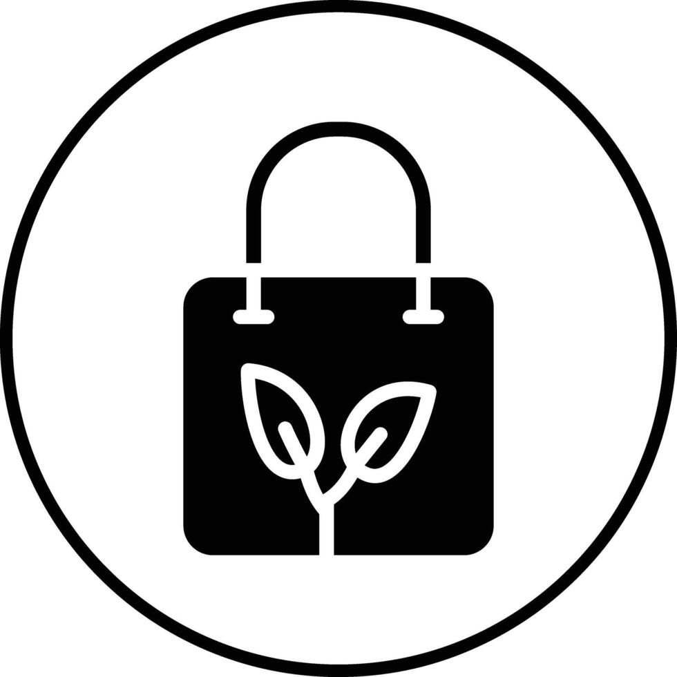 icono de vector de bolsa ecológica