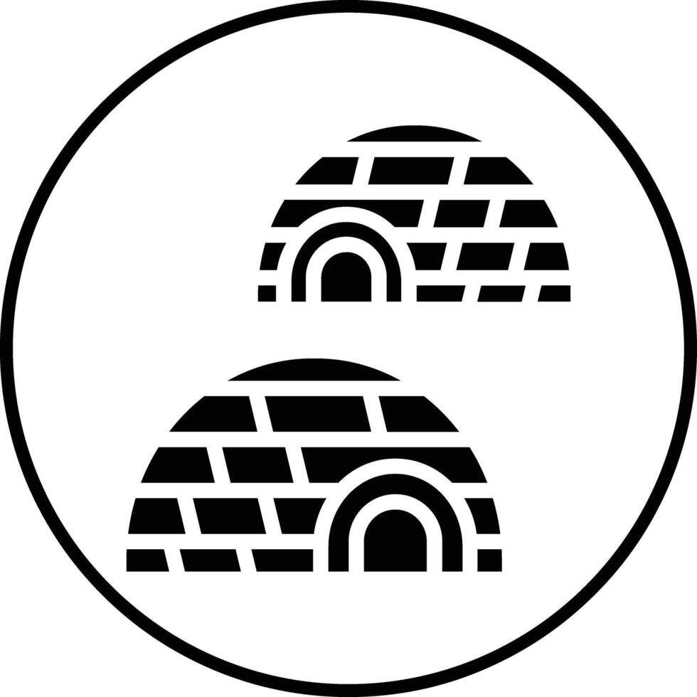 Igloo Landscape Vector Icon