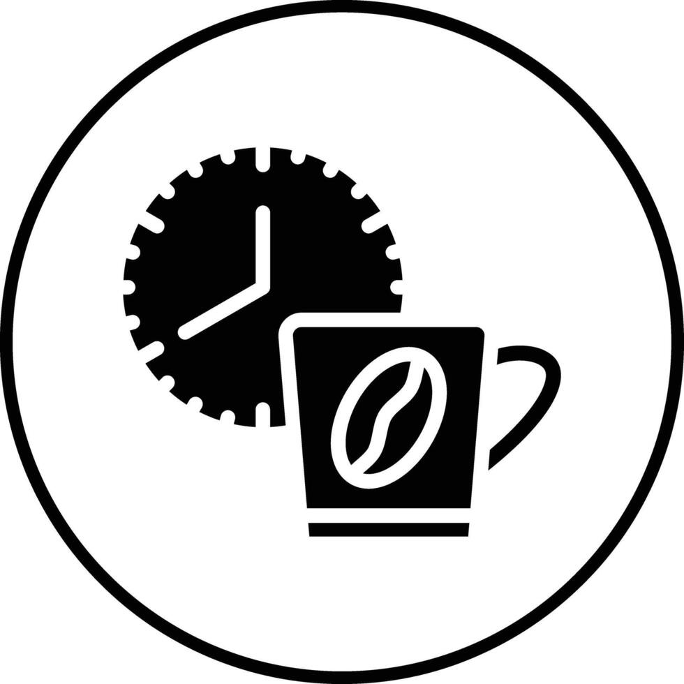 icono de vector de tiempo de café