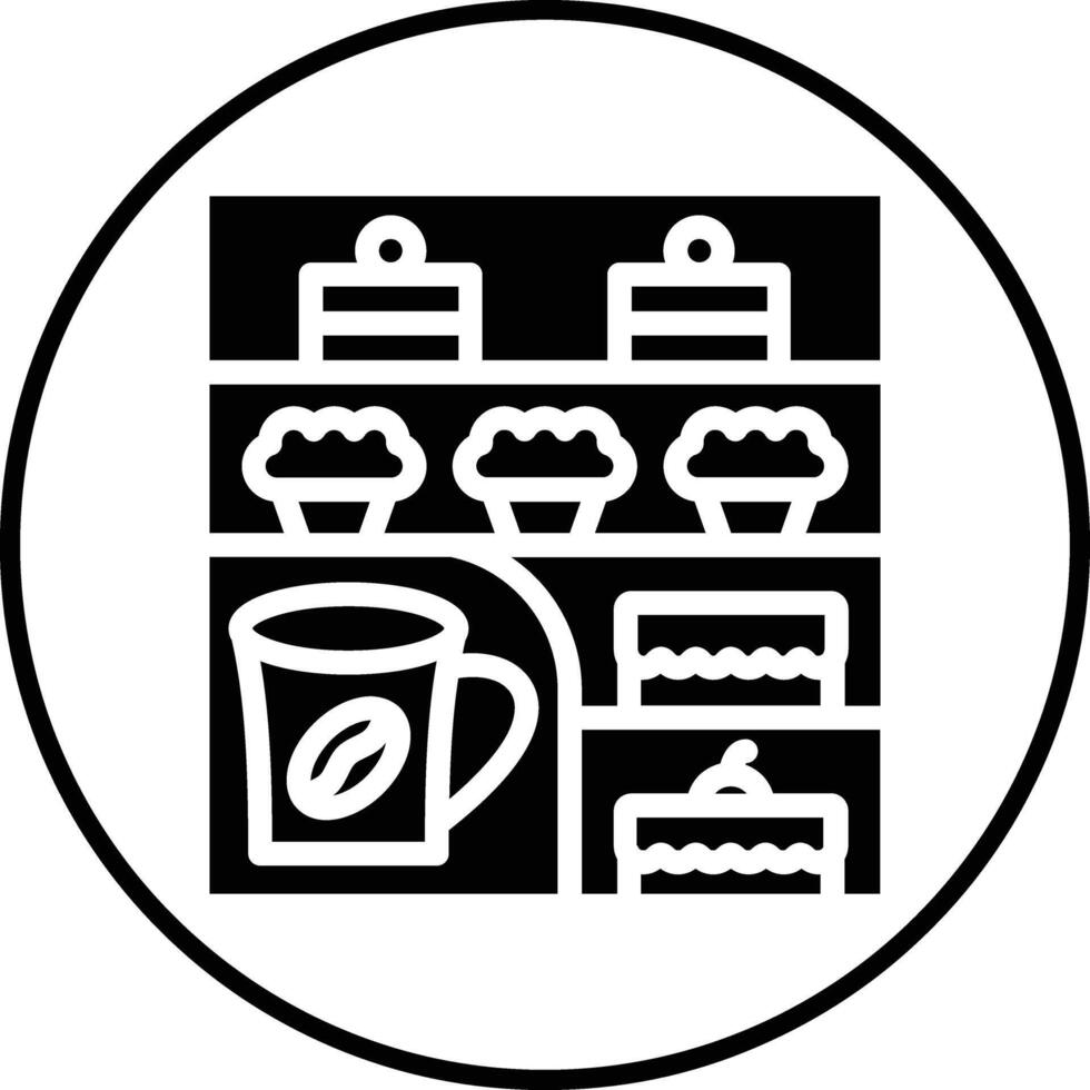 café escaparate vector icono