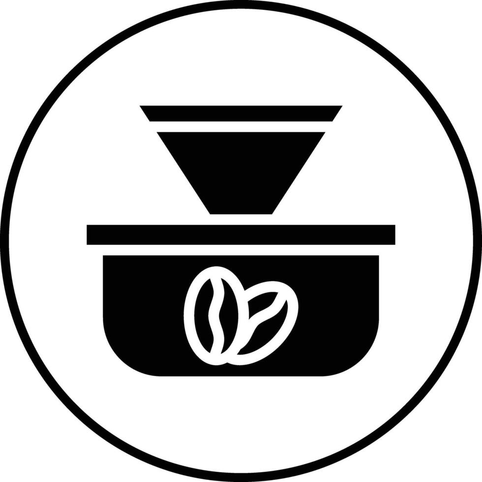 icono de vector de filtro de café