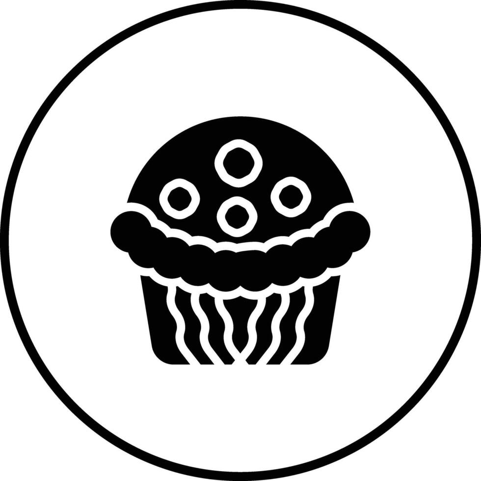 icono de vector de muffin