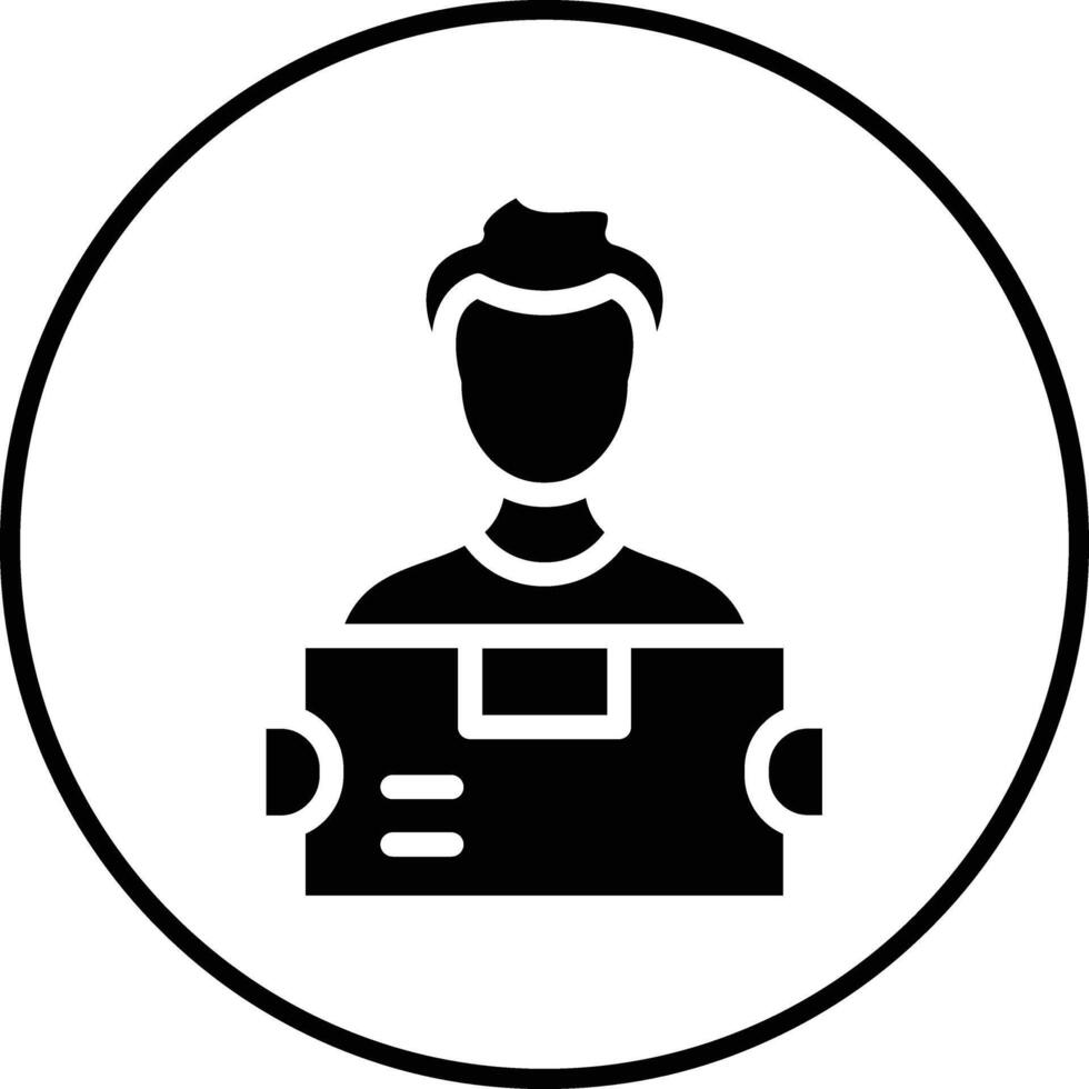 Courier Man Vector Icon