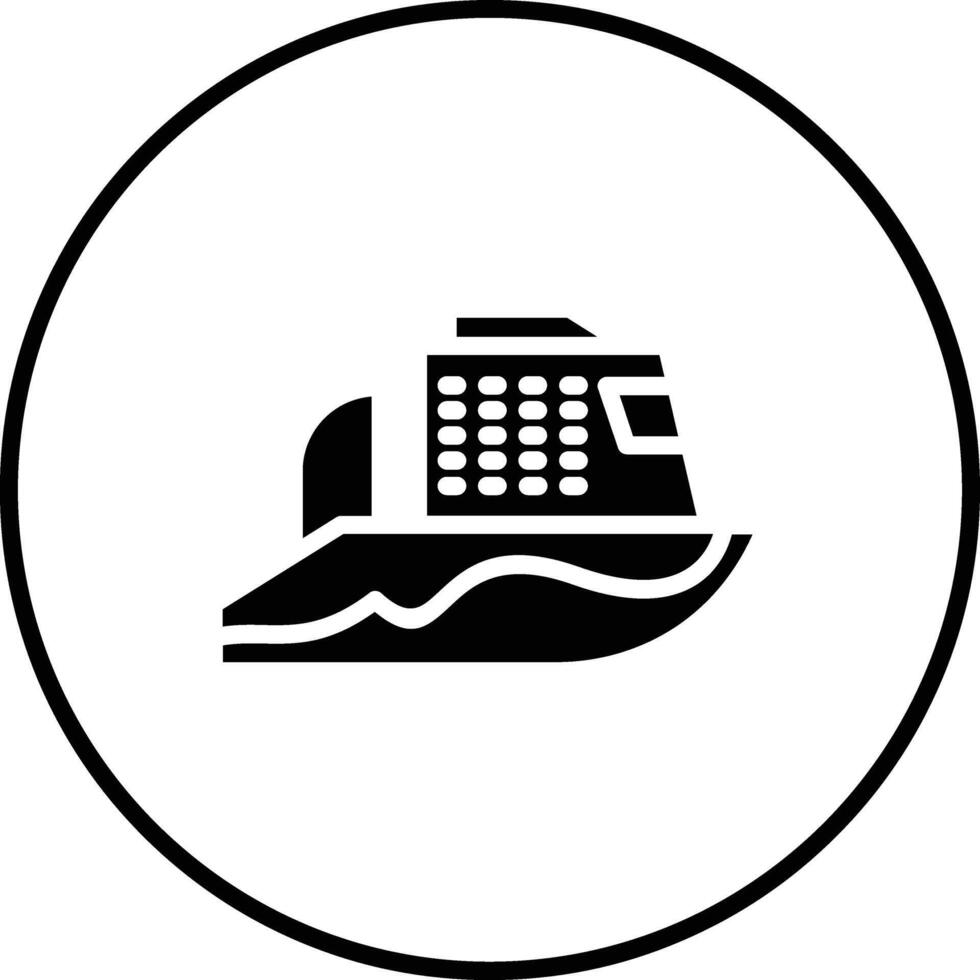Ferry Boat Vector Icon
