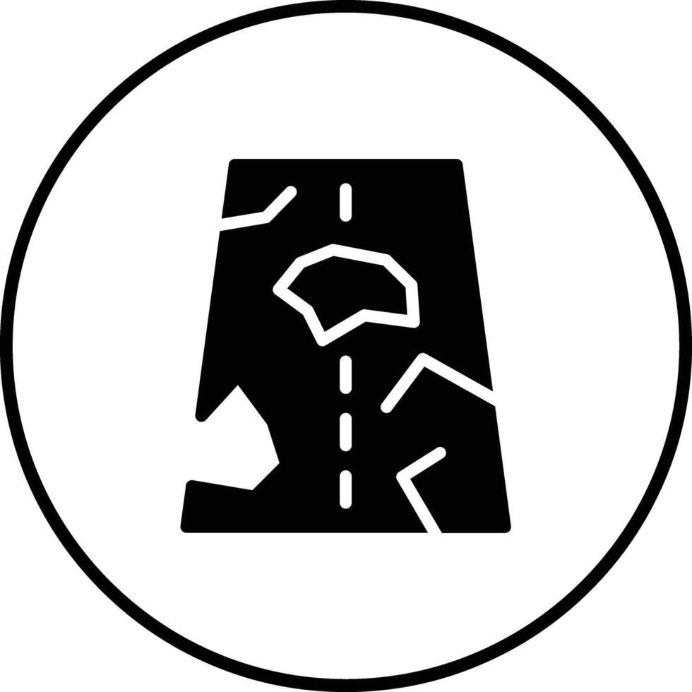 Road Crack Vector Icon