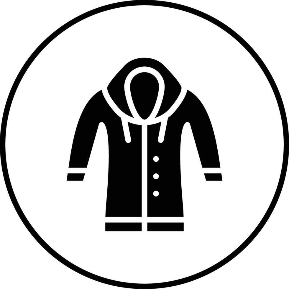 Man Raincoat Vector Icon