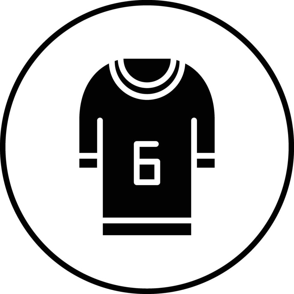 icono de vector de camiseta deportiva