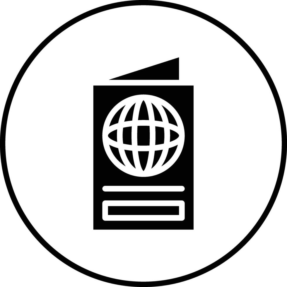 icono de vector de pasaporte