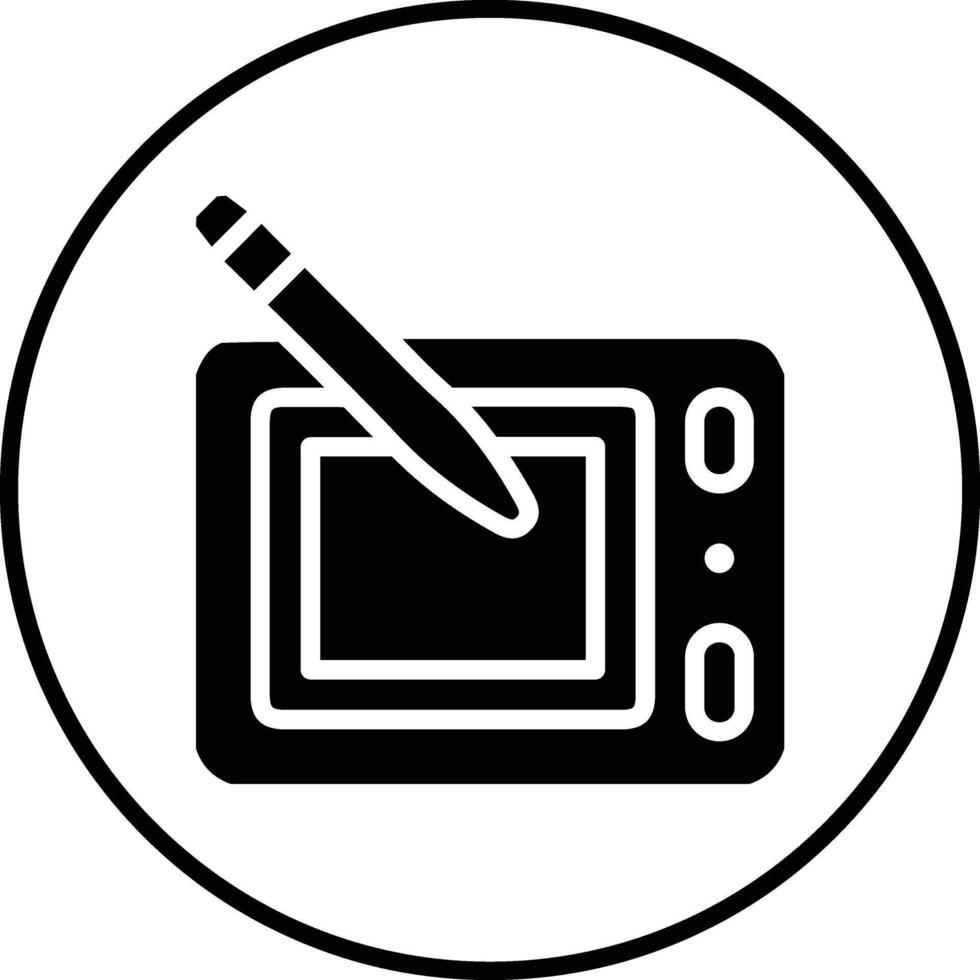 icono de vector de tableta de dibujo