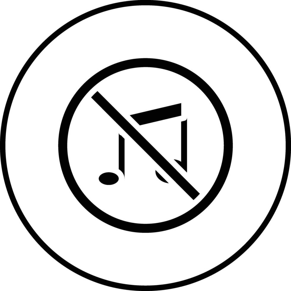 No Music Vector Icon