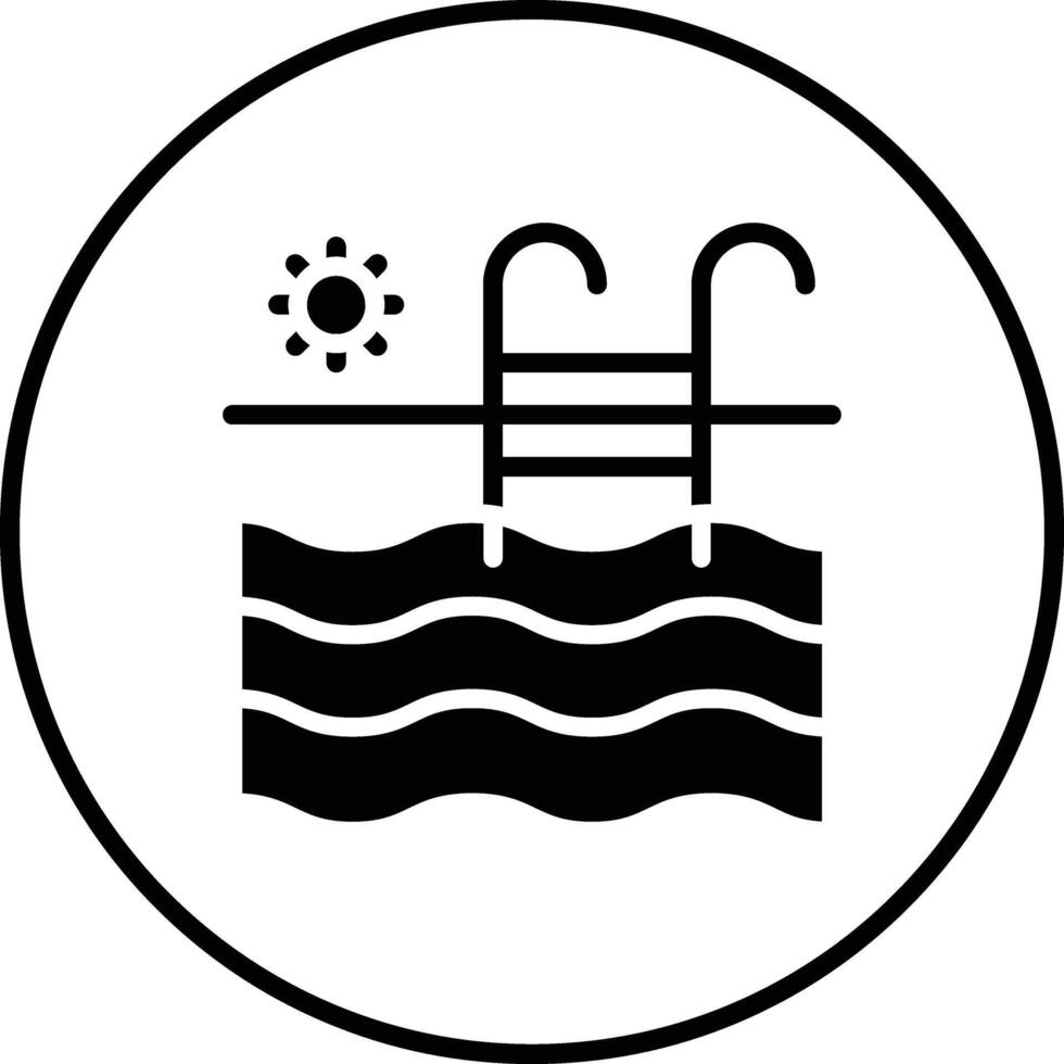 icono de vector de piscina