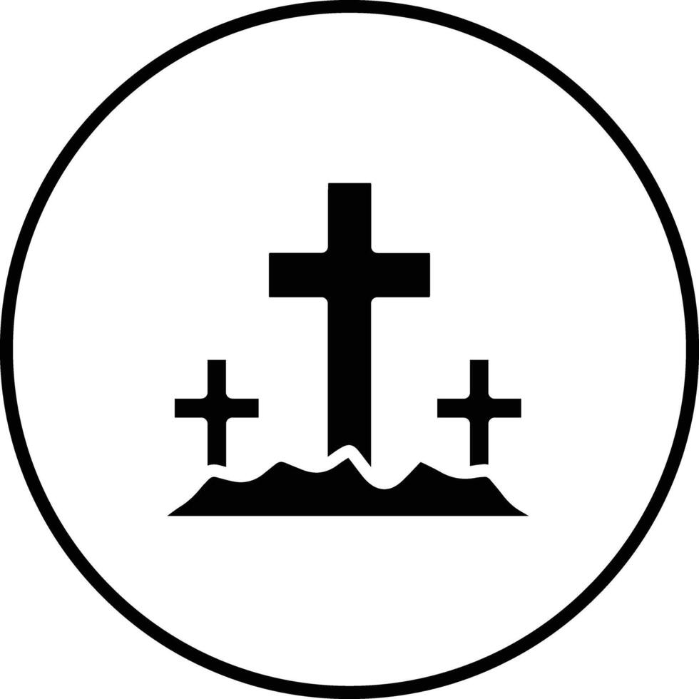 icono de vector de cementerio