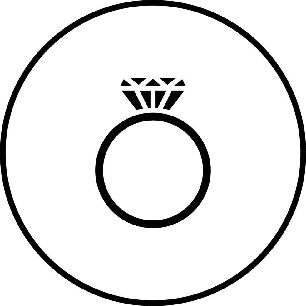 Diamond Ring Vector Icon