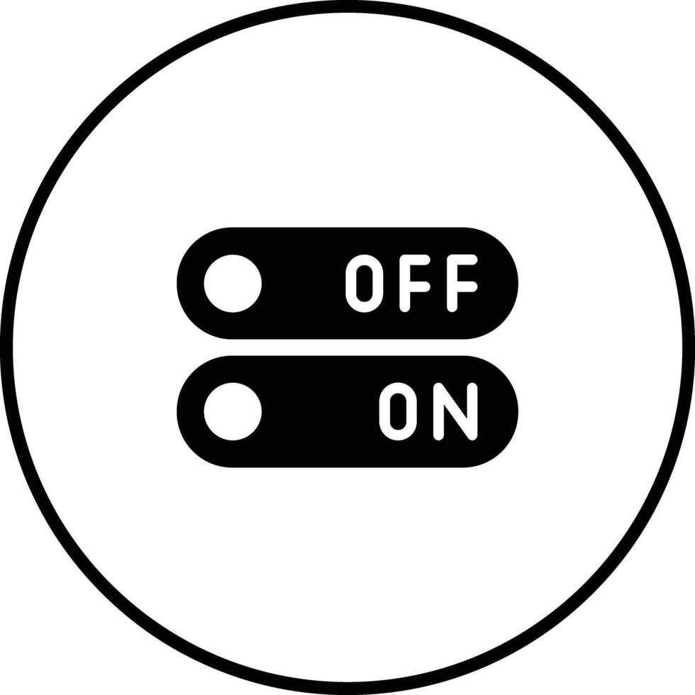 On Off Switch Vector Icon