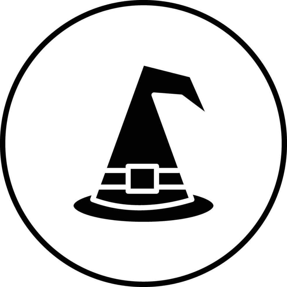 icono de vector de sombrero de bruja