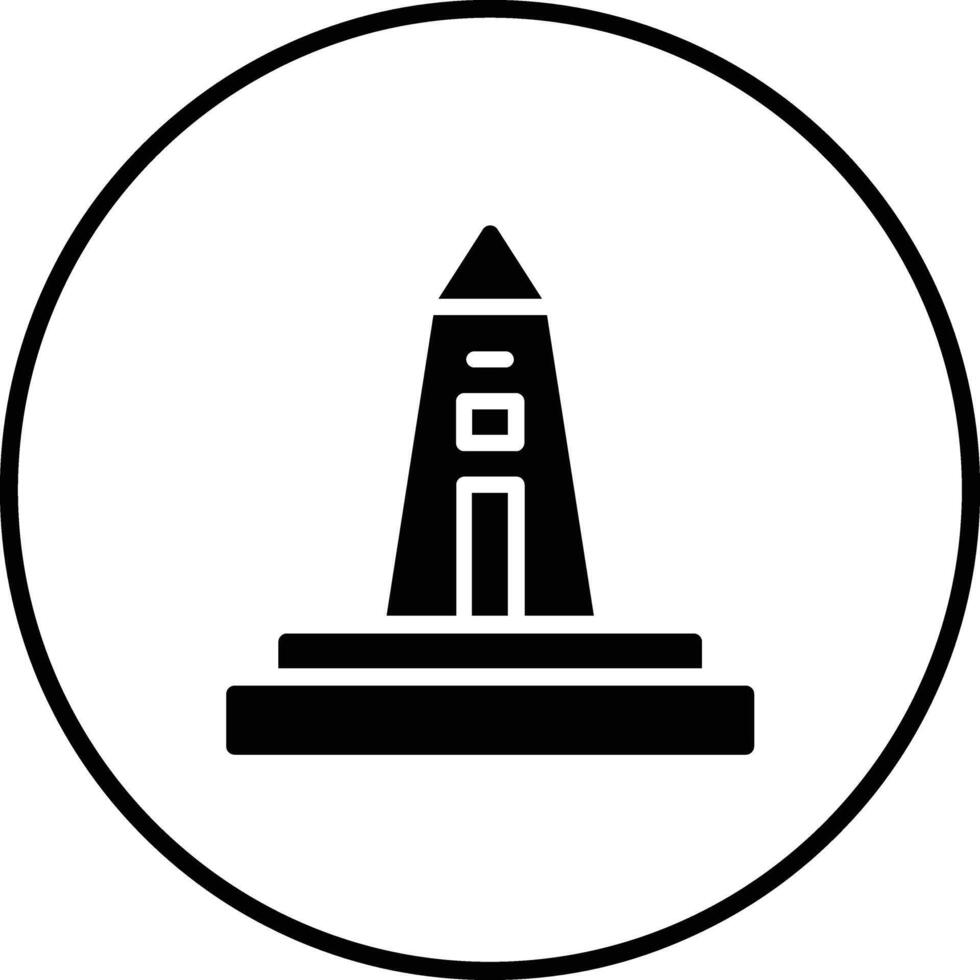 icono de vector de obelisco