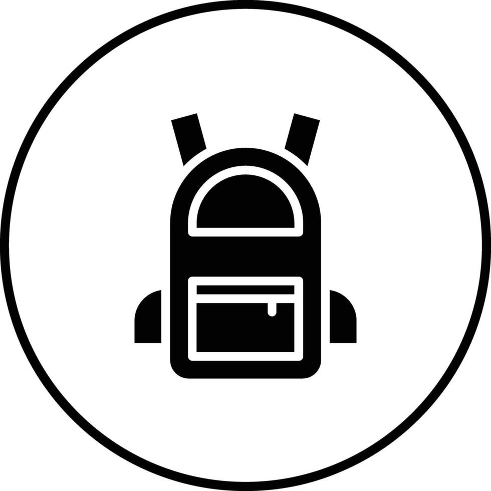 icono de vector de mochila
