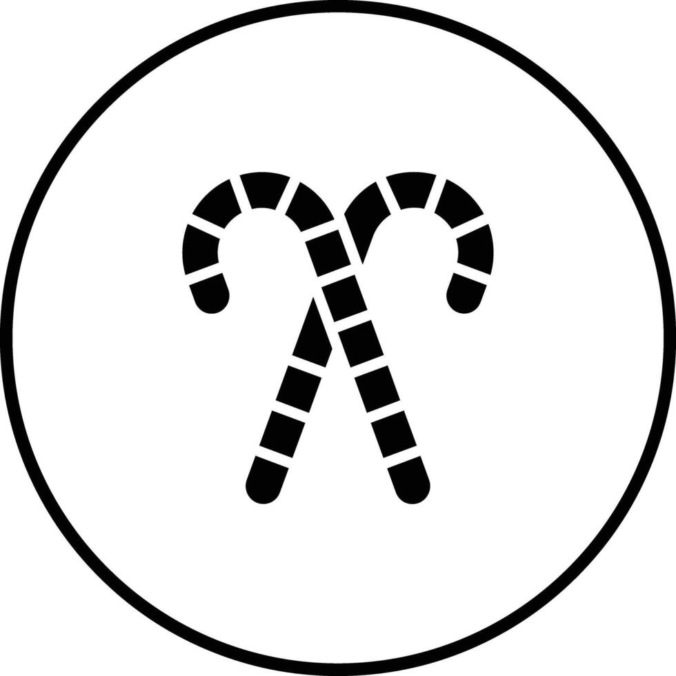 Candy Cane Vector Icon
