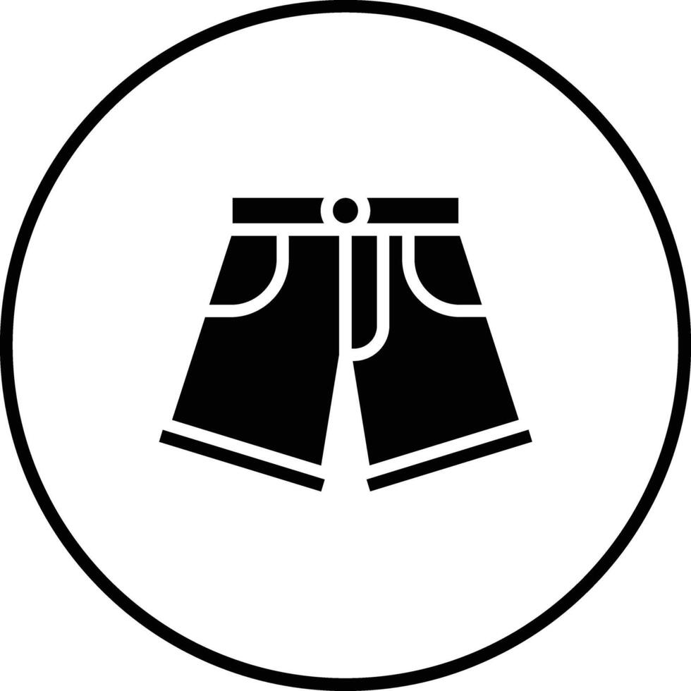 mezclilla pantalones cortos vector icono