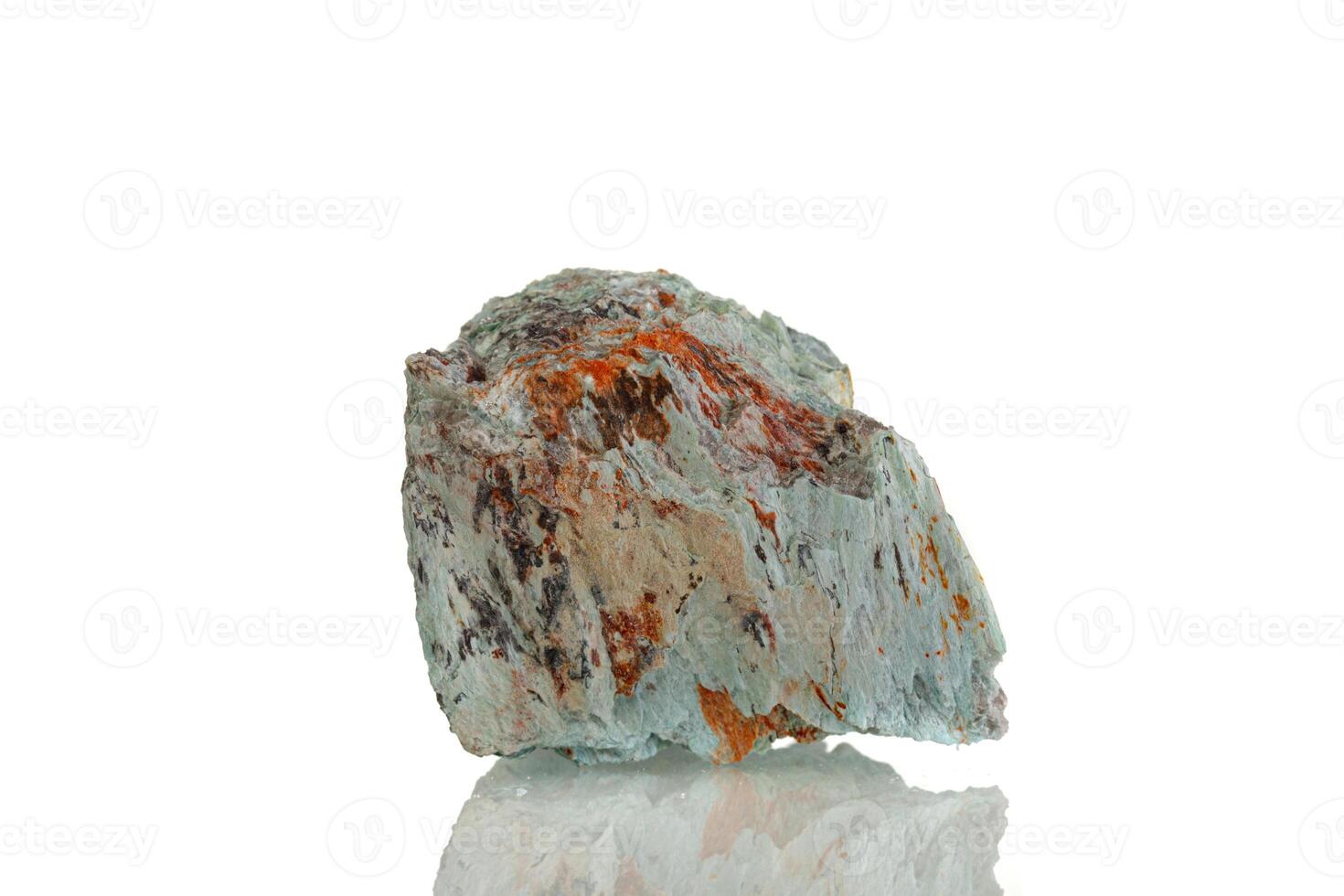 macro mineral stone Cuprum on a white background photo