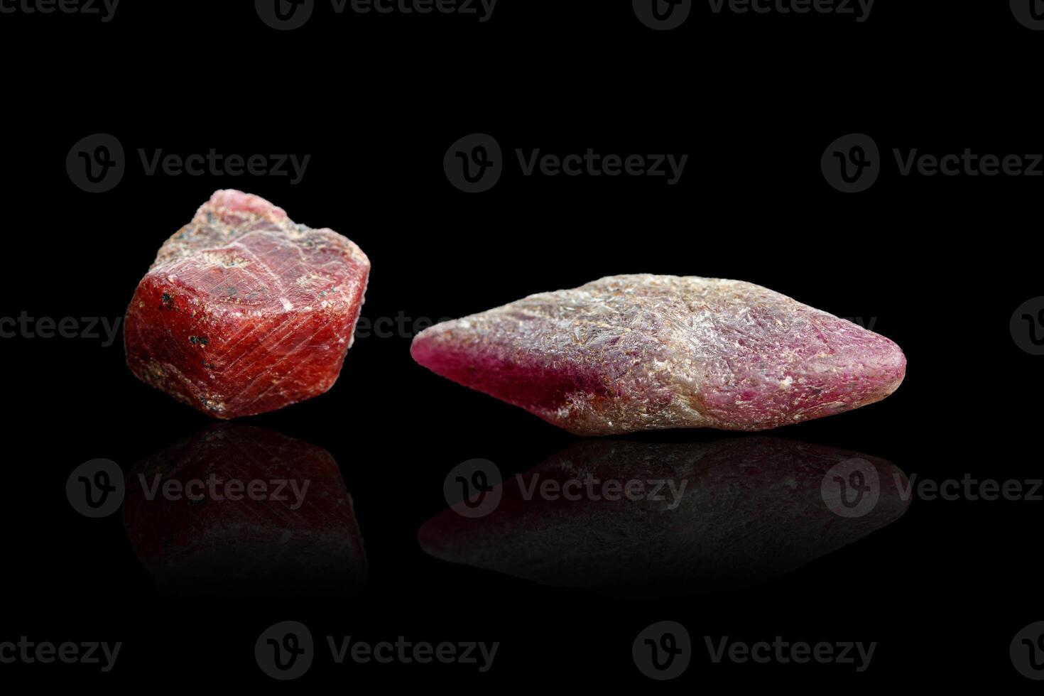 macro mineral stone ruby on a black background background photo