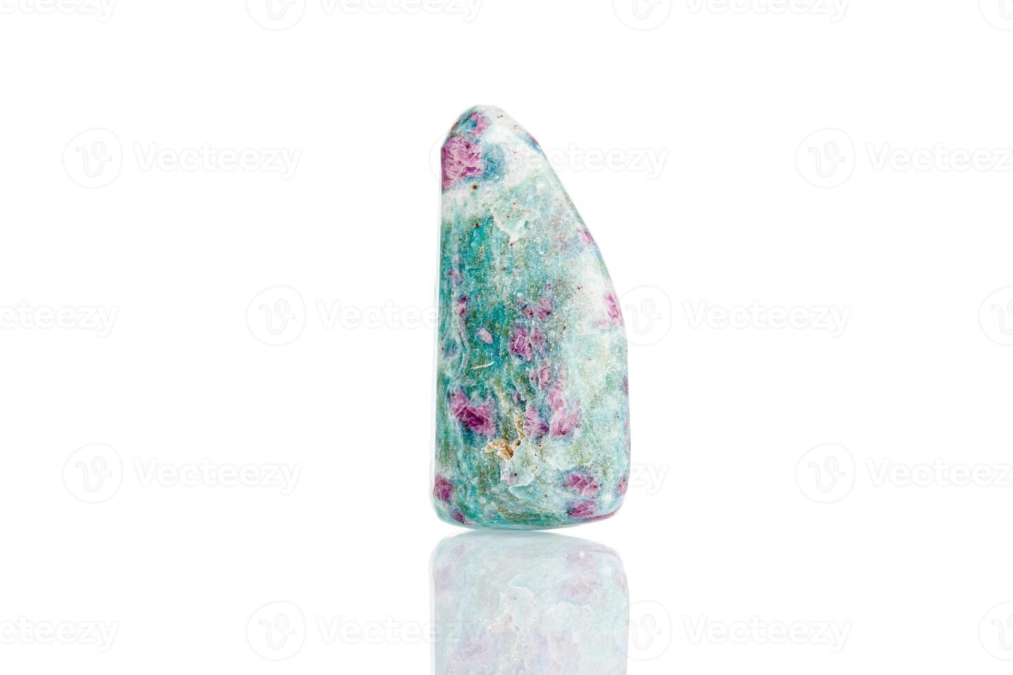 macro mineral stone ruby on a white background photo